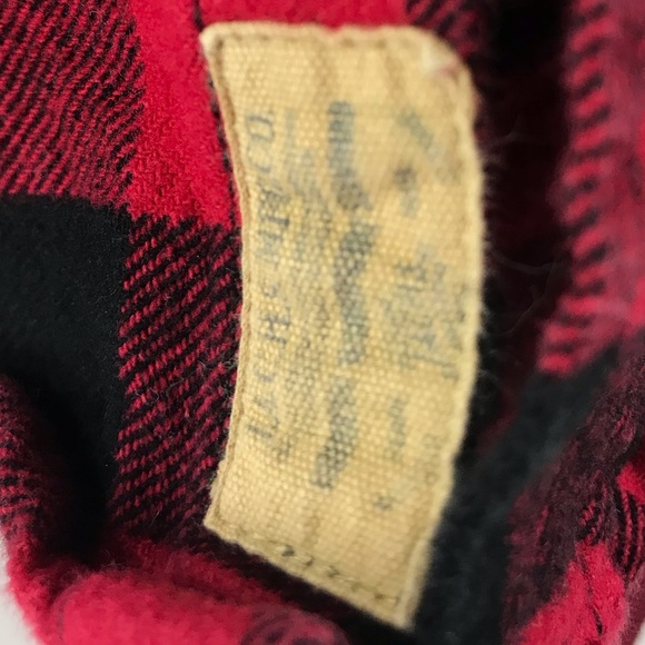 JACHS Red Black Plaid 100% Heavy Cotton Flannel Button Front Shirt - Picture 7 of 13